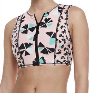 Marc by Marc Jacobs zippered cropped rash guard S